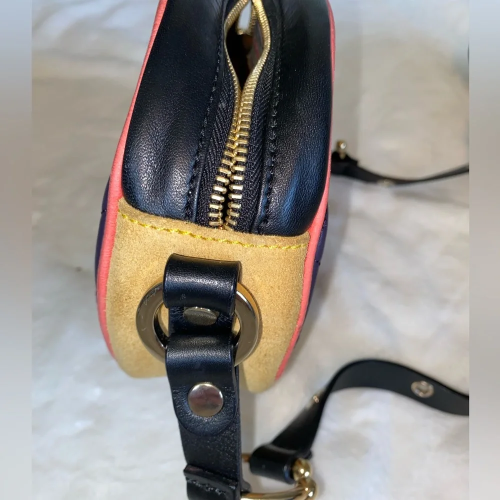 Missoni Black Calf Leather & Tan Suede Quilted Crossbody - Picture 8 of 8
